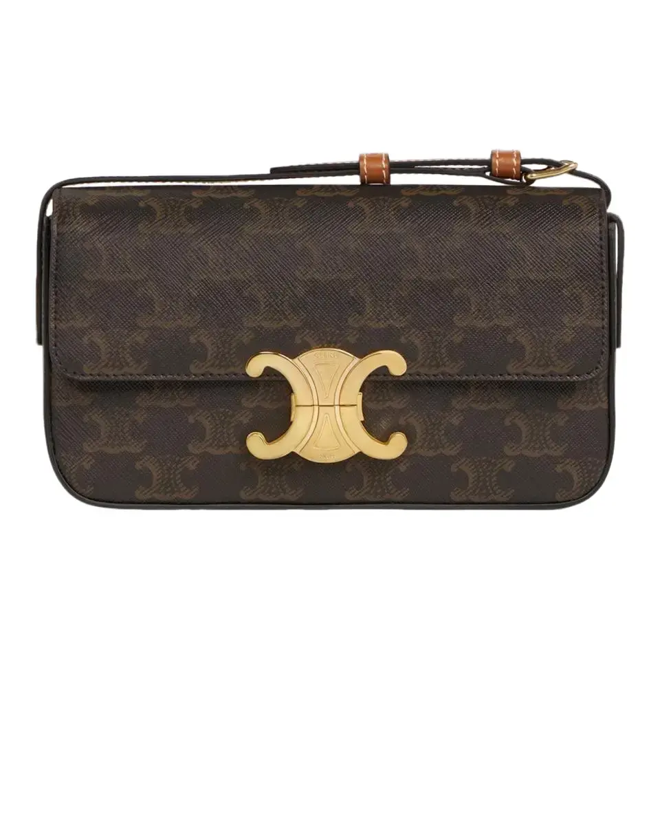 Pre-owned Celine Triomphe Shoulder Bag Triomphe Canvas