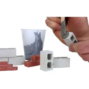 Mini Mortar for Cement Cinder Blocks and Red Bricks – 4oz – Mix for Mini Scale Builds – Ideal for Diorama, Dollhouse, Model Train Layout, Mini Construction Projects – Smooth Application – Made in USA