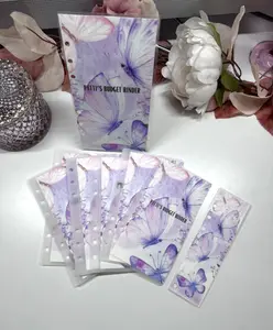 Custom Purple Butterfly Cash Envelopes