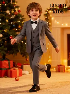 Luobokids Boys' Formal Repair Set, Clothes Kids, 4-Piece Suit for Kids, Youth, Weddings, Graduations, Churches, Birthdays, Perfect Gift (no Shirt Included)