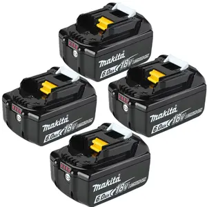 4Packs 18V 6.0Ah BL1860B Battery For Makita BL1830 BL1840 BL1850 BL1860 LXT400-brand new high quality