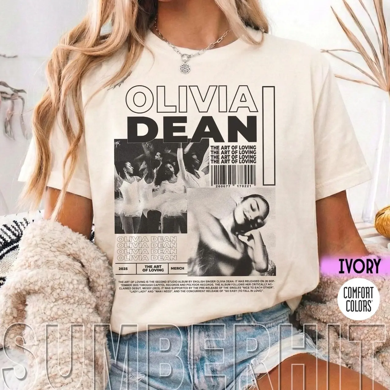 Olivia Dean Vintage Comfort Colors and Gildan Premium Cotton Soft Relaxed Fit Top Gift For Her Him Unisex Comfortable Apparel Multi Color Selection