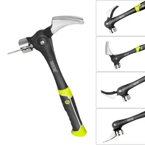 SEESE Steel Indexing Claw Hammer with Cushion Grip Handle Crescent 16 oz.