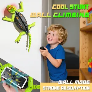 Festival Gift RC Climbing Robot Toy, Rechargeable Lizard Cockroach Toy, Wall Climber, Dual Mode Floor and Wall Driving, Durable Structure