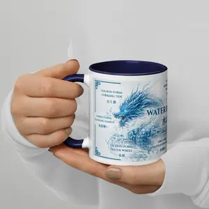 Water Breathing Forms Mug | Demon Slayer Inspired Anime Cup | Tanjiro Water Dragon Design