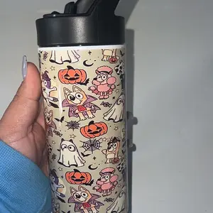Halloween Bluey Flip Top Tumbler