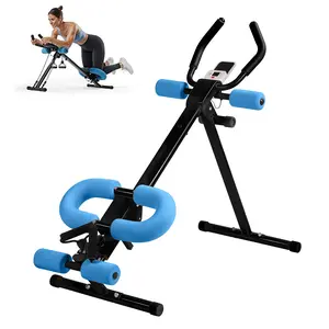 Adjustable Ab Trainer Machine for Home Gym - Foldable Abdominal Trainer with Knee Protection