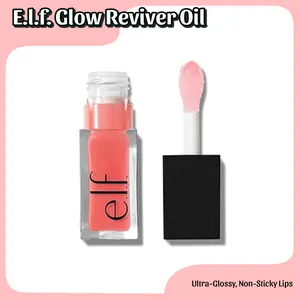 e.l.f. Glow Reviver Lip Oil, Nourishing Tinted Lip Oil For A High-shine Finish, Infused With Jojoba Oil, Vegan & Cruelty-free, Pink Quartz