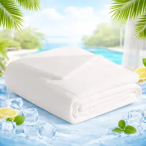 HTA Viral Cooling Blanket for Hot Sleepers - Lightweight Breathable Summer Comforter for Night Sweats & Hot Flashes| Soft Cozy Throw for Dorm Room, Home & Office| All-Season Back to School Essential Gift