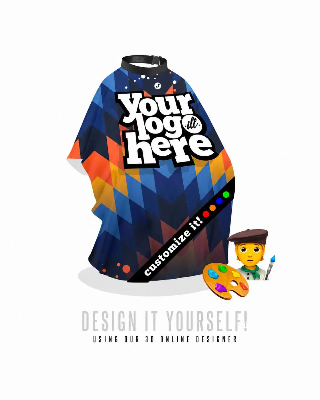 CUSTOM GEO Pro Cape - Personalized Waterproof Salon Apron for Haircut