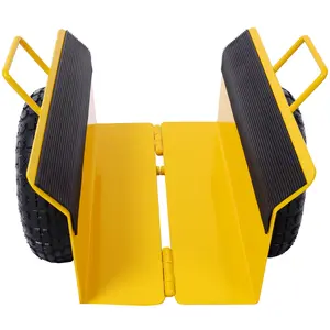 Heavy Duty Panel Dolly with Handle & 2 10" Peneumatic Tires Wheels 600LBS Load Capacity for Drywall Sheet Industrial Moving Tough Cart