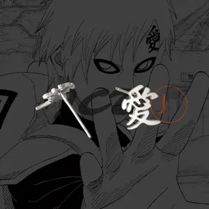 Gaara "Love" Kanji Earrings, Naruto Inspired Stainless SteelStuds, Japanese Anime Streetwear Jewelry for Men Women,Gift for Otaku Fans