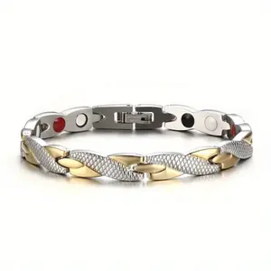 Fashion Men Minimalist Titanium Steel Bracelet Handmade Snake Bone Chain Twisted Wristband Bracelet Retro Unisex Party Wristband Bracelet Jewelry Gift