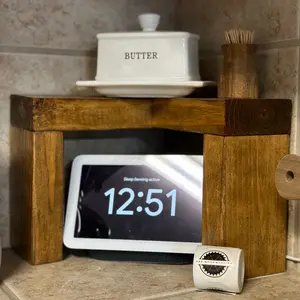 225WoodWorking Kitchen Corner Shelf Kitchen Organization Organiser Racks Decorative Shiny