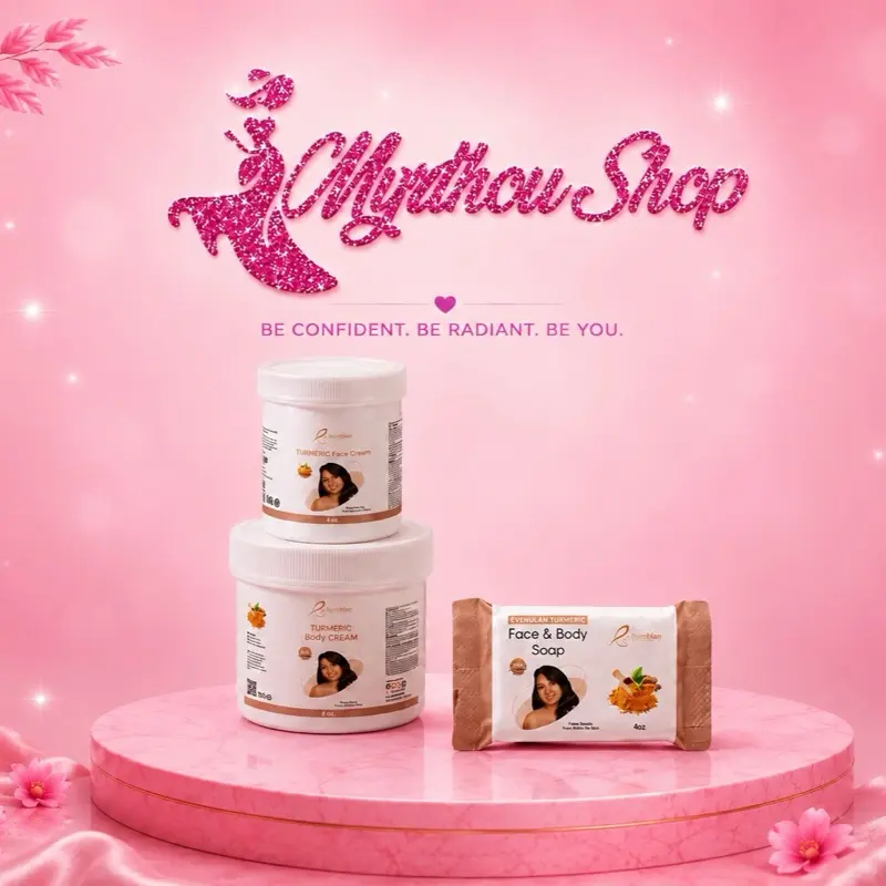 Buy 1 SET get 1 FREE SOAP-3-in-1 Glow Set – Mini Set Byenblan Turmeric Face & Body Care for Smooth, Clear & Even Skin Tone