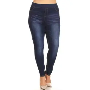 Perfectly Plus Solid Blue Jeggings