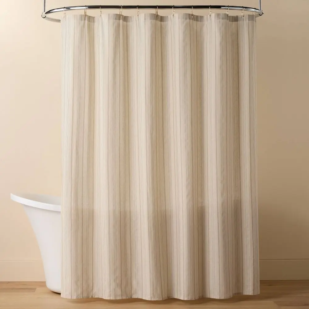 Vertical Stripe Shower Curtain Green/ - Hearth & Hand with Magnolia