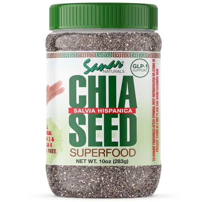 Sanar Naturals Black Chia Seeds, High Fiber & Plant Omega-3, Vegan, 10 oz | Superfood Seeds for Chia Pudding, Smoothies, Oatmeal & Baking, Non-GMO, Gluten-Free, Keto & Paleo Friendly Snack