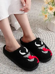 2024 New Style Halloween Themed Slippers, Casual Soft Comfortable Home Slippers for Indoor & Outdoor Wear, Warm Slippers for Fall & Winter
