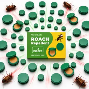Roach Repellent Kit, 48 Pieces Powerful Gel Effective Bait Exterminator for Indoor Multi-Surface Pest Control with Microfiber Floor Mop Summer Essentials Home Care Products Cockroach Long-Lasting Protection,summerwins