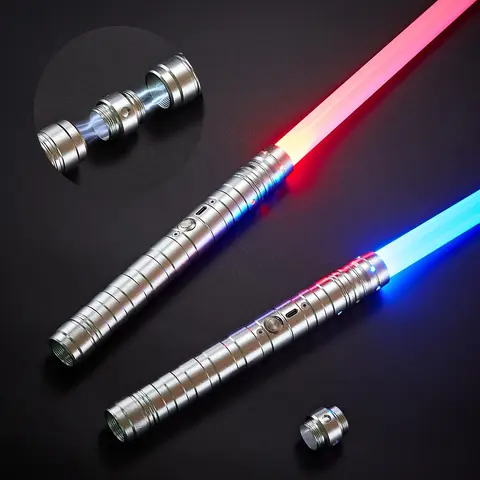 GlowWave LED Lightsaber - 15-Color Light-Up Sword Saber, Rechargeable, Party-Ready Light, Kids Toys, Roleplay Accessories for Cosplay, Halloween Fun