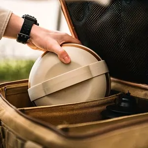 21pcs/set, Dinnerware Sets For 4 Persons, Lightweight Dishes, Unbreakable Dishes, Portable Dinner Plates & Cups, Suitable For Camping Picnic Travel BBQ Cutlery Tableware camping  stove wood men dad fire pit portable offset smoker refillable kitchen Steel