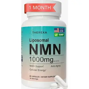 NMN Supplement 1000mg Pure - Liposomal NMN for NAD+ Supplement, Tested in USA, 60 Capsules