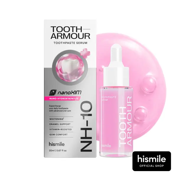 Hismile Tooth Armour Fluoride Free Toothpaste Serum, Nano Hydroxyapatite Toothpaste, Appropriate for Sensitive Teeth, Supports Tooth Enamel, Niacinamide Toothpaste, Advanced Enamel Support | 60 ml