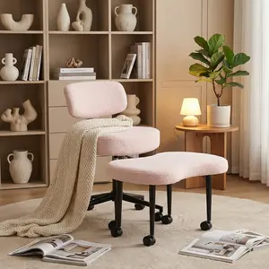 Meditation Cross Legged Chair PRO, Featuring Mobile Casters and 360° Swivel Design, Adjustable Backrest Relieves Pressure for Home Office, Personal Meditation Space