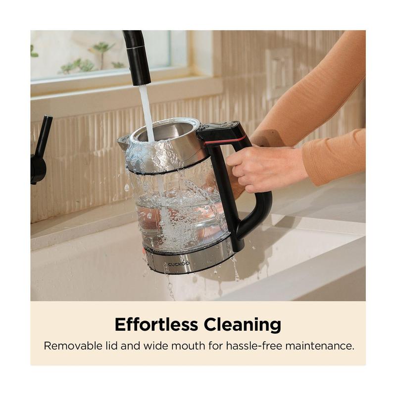 CUCKOO 1.7-Liter Electric Glass Tea Kettle withInfuser