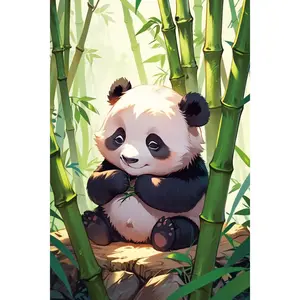 Panda Diamond painting, Crystal Diamond Painting Kit, Frameless