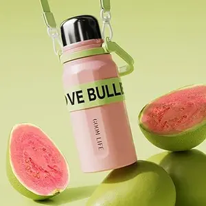 【Cherry Chai】GOOM The Grip 32 oz Thermal Bottles for Hot and Cold Drinks,7-Layer Insulation,Wide Mouth - Pink, Green Drinkware Flasks