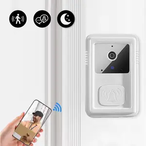 1080p Wireless Video Doorbell Camera with 2.4G WiFi, Night Vision, Motion Detection & Two-Way Talk, Battery Powered Rechargeable Wireless Doorbell for Easy Installation, Smart Home Integration with Package Detection, Perfect for Apartment & Home Security