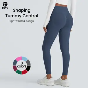 TCVC High Waisted Tummy Control  Shaping Training Leggings #Fall &Winter #Fallfasion seamless compression gym activewear fitness gym bottom High Waisted Breathable Yoga Leggings gym fitness active pant seamless compression