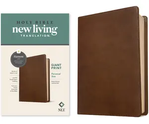 NLT Personal Size Giant Print Bible, Filament Enabled Edition (Red Letter, Leatherlike, Rustic Brown) -- New Living Translation - Bible