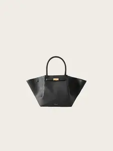 New High-End Genuine Leather Large Capacity Tote Handbag, Wing Bag Design, Stylish Office Briefcase, Perfect for Work & Daily Use