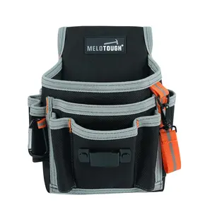 MELOTOUGH Electrician's Small Tool Pouch for Tool Belt Tool Pouch Tool Holster with Multiple Pockets, Construction Pouch Tool Organizer for Tools