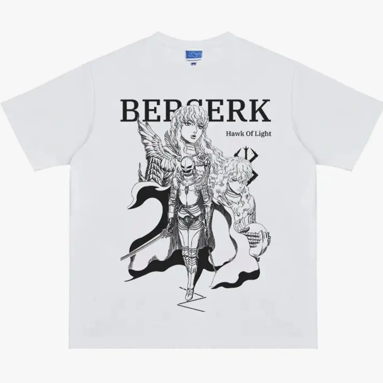 Berserk "Griffith the Hawk of Light" Vintage Oversized Tee Anime T-shirt 100% Cotton Original Design Men's Top for Fans Menswear Tshirt URJ