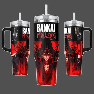 Bankai Minazuki Retsu Unohana Bleach Anime Stainless Steel Insulated Travel Tumbler With Handle Vacuum Double Wall Straw Cup 20oz 40oz Anime Gift