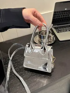 Trendy Exquisite Mini Crossbody Bag with Handle Design, Minimalist Casual Plain Adjustable Strap Crossbody Bag, Cute Designer Crossbody Bag for Women, Handbag Shoulder Purse