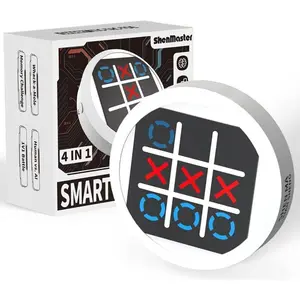 4 in 1 Electronic Tic Tac Toe Game, Portable Handheld Puzzle Game Console, Travel Games for Kids & Adults, Educational and Memory Growth Board Games
