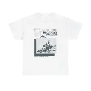 Abolish Imaginary Borders Tee, Statement T-Shirt, Unisex Graphic Tee, Comfortable Casual Wear, Perfect for Activists and Travelers, Great Classic Cotton