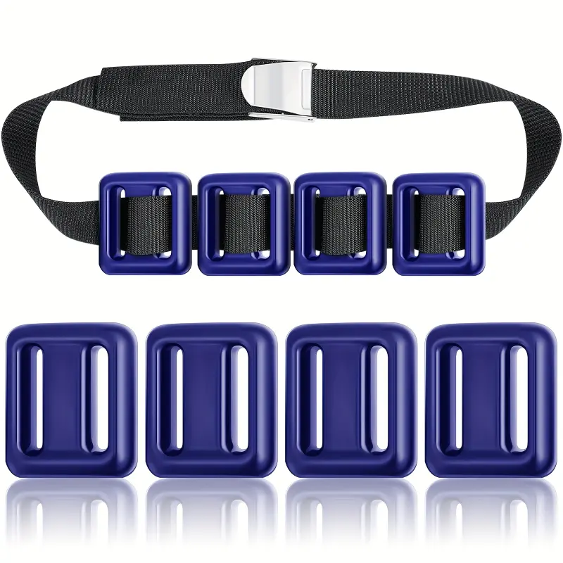 4 Diving 2.2-pound Weight Belts, Suitable For Scuba Diving, Coated Diving Weight Nylon Diving Belts, With 1 Metal Quick Release Buckle, Suitable For Free Diving Harpoon Fishing
