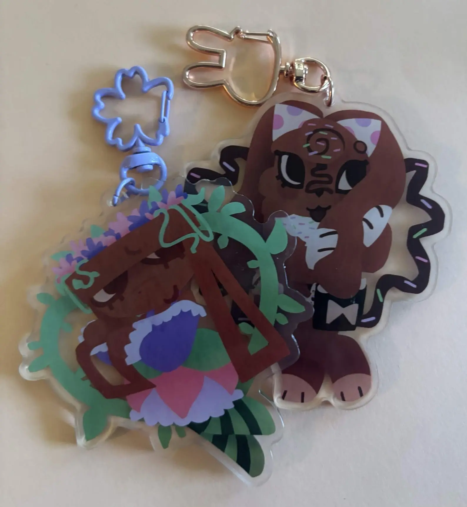 Dandys World Toon Acrylic Keychains Bassie and Cocoa