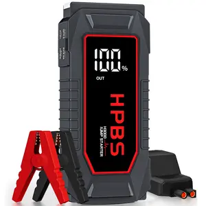 HPBS Portable Car Jump Starter, 3000A Car Battery Jump Starter (10.0L Gas/8.0L Diesel) with 24000mAh Power Bank, 12V Automotive Battery Booster with LED Light, Versatile Powersports Charger for Winter Emergencies