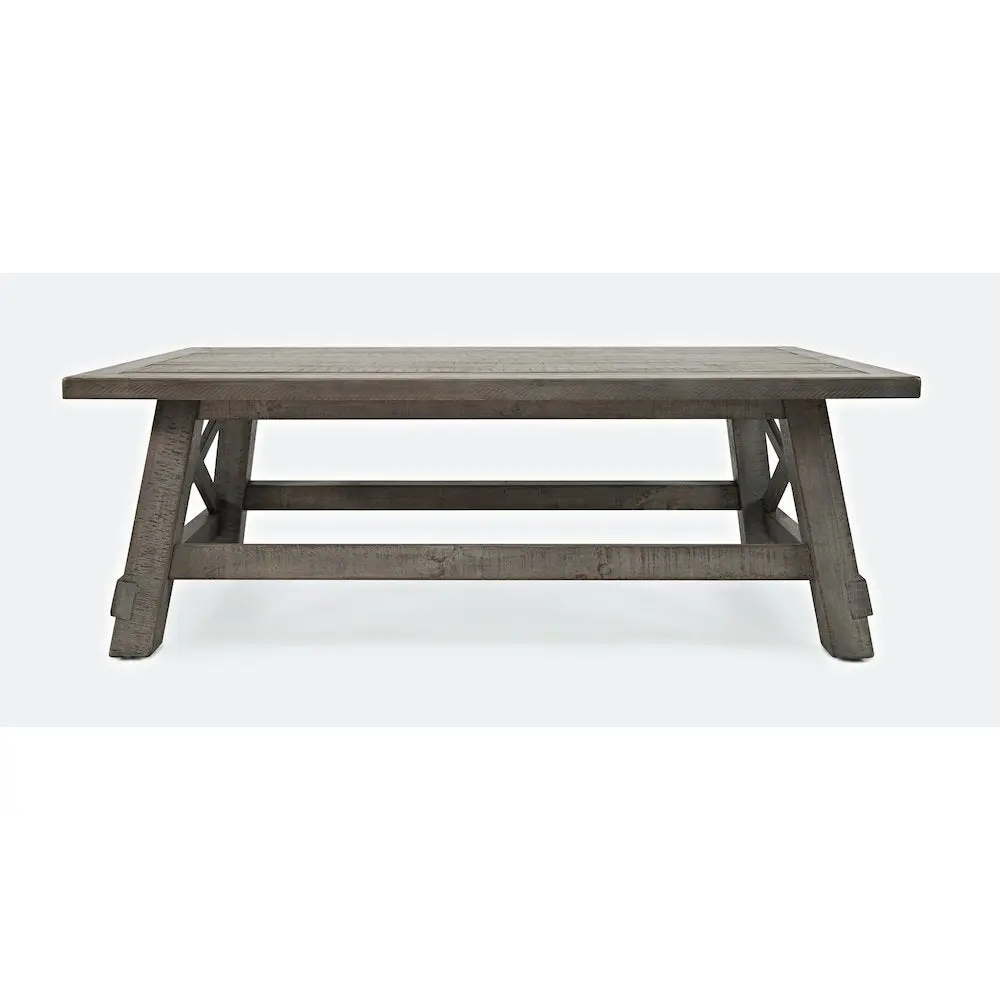 54" Outer Banks Reclaimed Pine Coffee Table - Driftwood, Distressed Finish, Rustic Indoor Furniture for Relaxed Gatherings