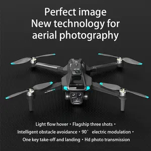 Monster Max Drone with Screen Remote, 360° Intelligent Obstacle Avoidance, Electric Dual Camera, 50X Zoom, Optical Flow Hover, Gesture Control, Trajectory Flight, One-Key Takeoff/Landing, 20min Flight, 200m Range, Foldable for Adults Remote-Controlled