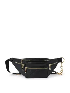 Ladies' slanted shoulder chest bag, solid color waist bag, Belt bag, zipper closure, casual and simple, suitable for college students, campus work, commuting, shopping, Quilted Fanny Pack
