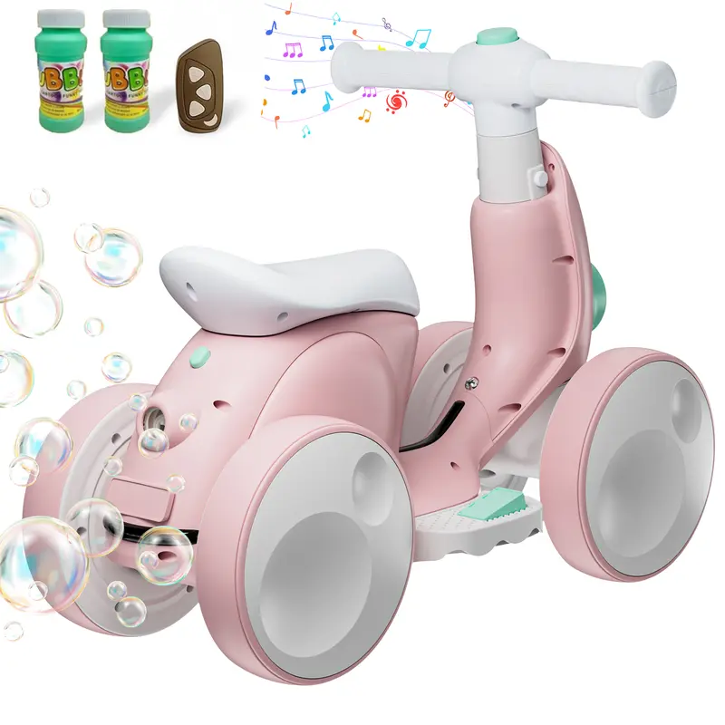 Holiday Haul – IHUESHO 6V Electric Bubble Car & Bubble Bike Ride-On, 4-in-1 Toddler Balance Toy with Remote Control & Automatic Bubble Blower, Perfect Christmas Gift for Kids 1-3