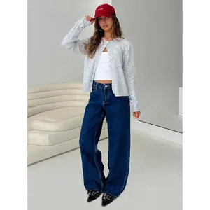 Shima Low Rise Straight Leg Jeans Mid Wash